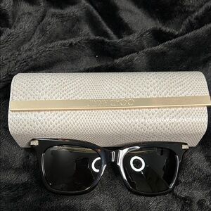 Jimmy Choo Black and Gold Sunglasses
